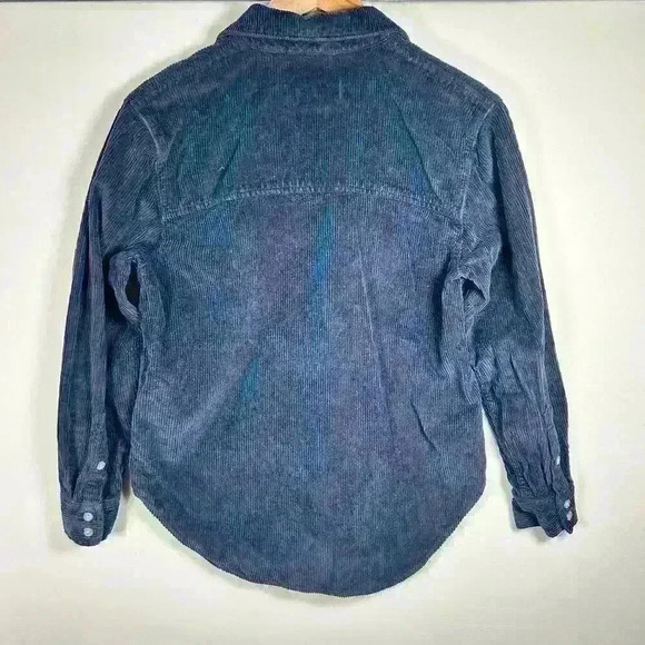 ARITZIA Denim Forum Barn Jacket Corduroy Shacket Button Up Blue Jacket Women M - Picture 3 of 10